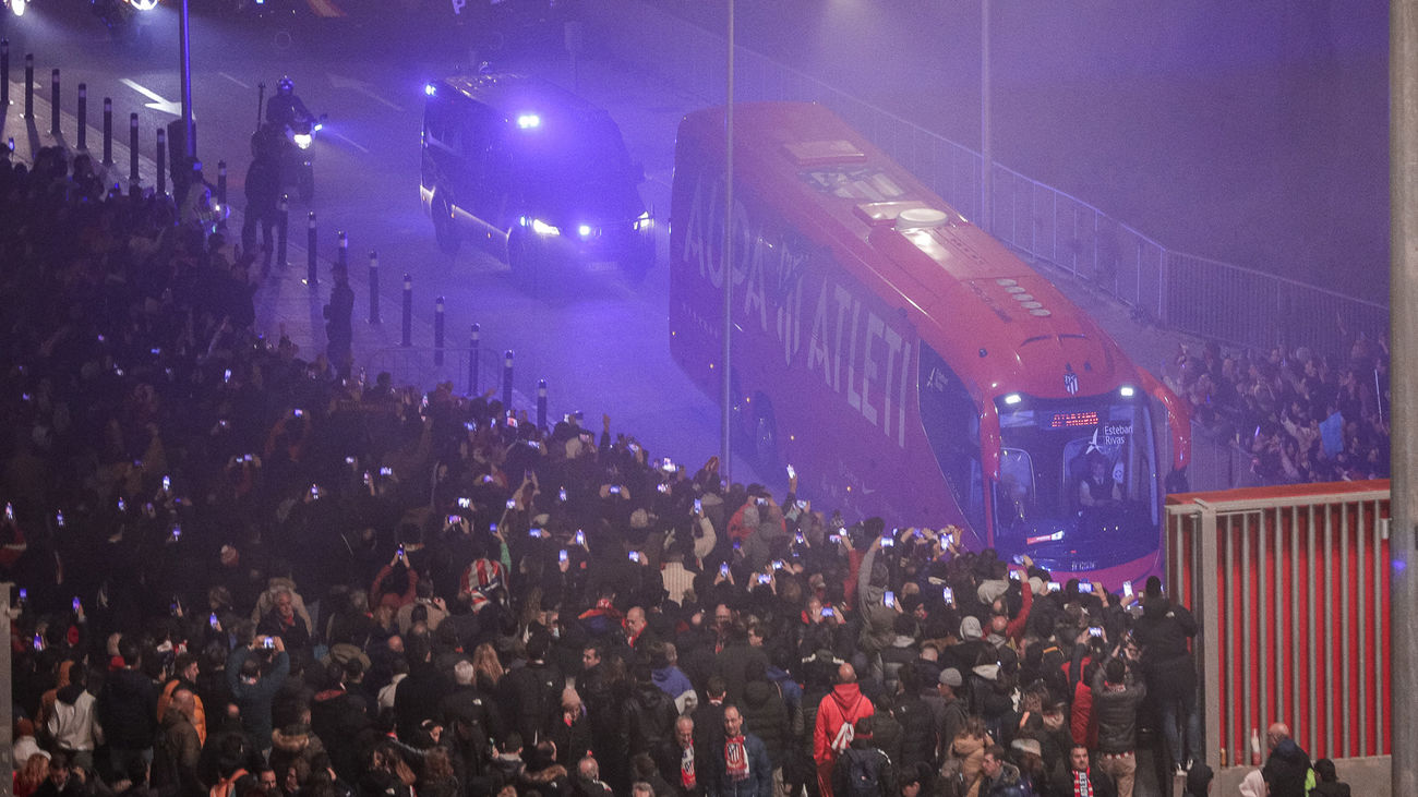 VÍDEO: Espectacular recibimiento al Atlético de Madrid en el Metropolitano