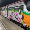 Unos grafiteros sabotean un tren de la línea C4a de Cercanías entre Alcobendas y Parla