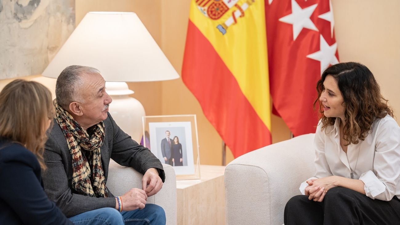 Ayuso se reúne con UGT para hablar sobre la estrategia de empleo