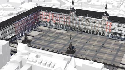 Un visor 3D en la web del Ayuntamiento de Madrid muestra el escaneado más detallado de la Plaza Mayor