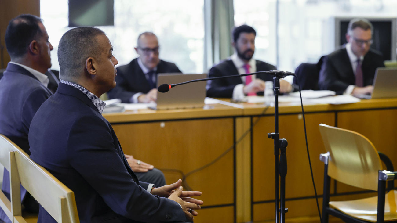 Miguel Angel Flores  durante su juicio en la Audiencia Provincial de Madrid donde está acusado de presunta estafa y apropiación indebida