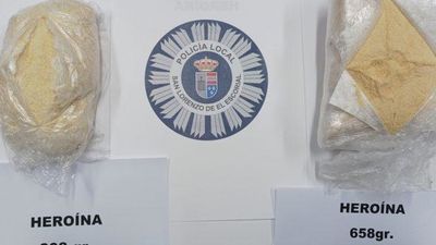 Policías locales de San Lorenzo de El Escorial aprehenden un kilo de heroína
