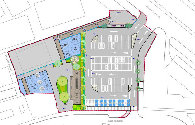 Esquema del futuro aparcamiento disuasorio próximo al Metro Parque de Lisboa / AYTO ALCORCÓN