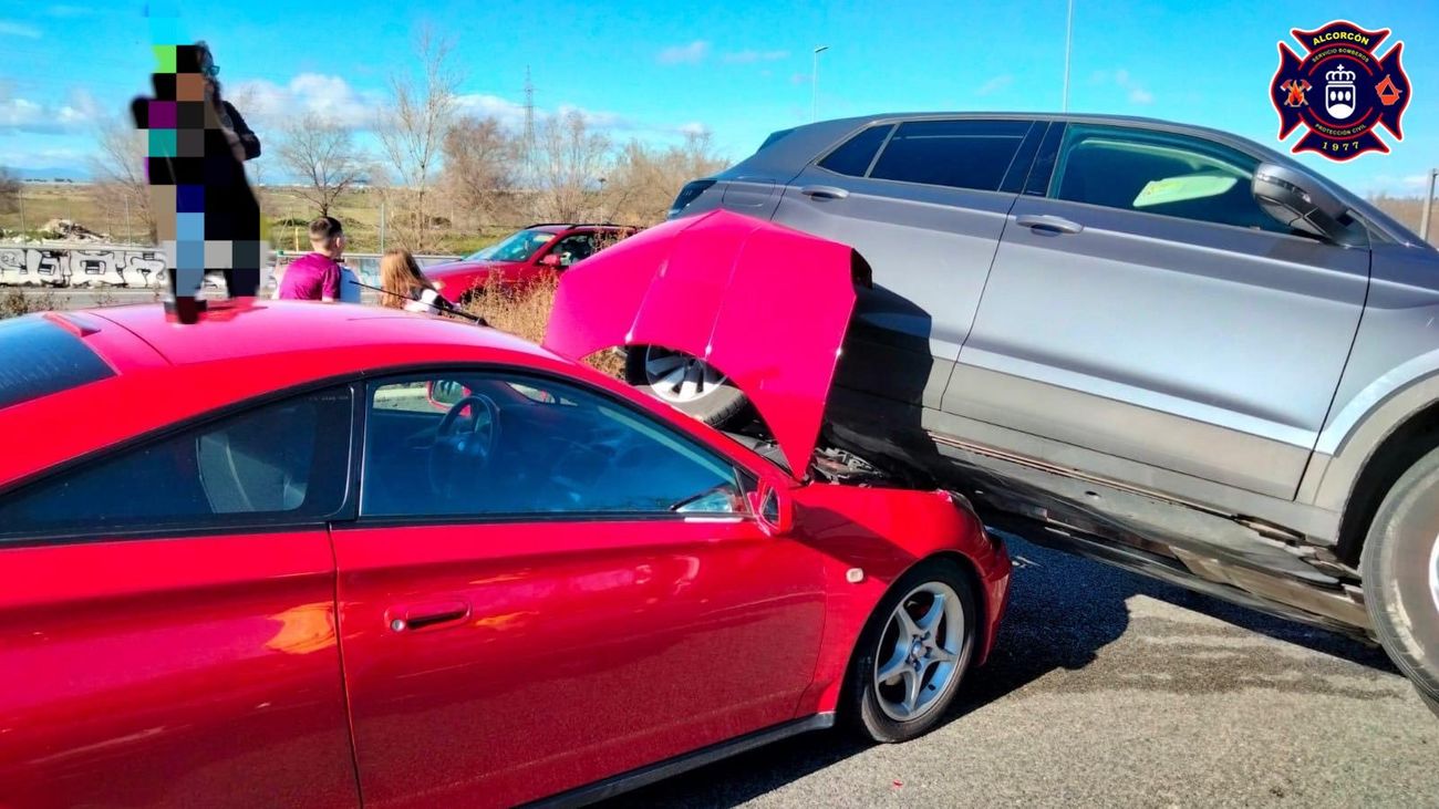 Estado de los vehículos implicados en el accidente de la A-5