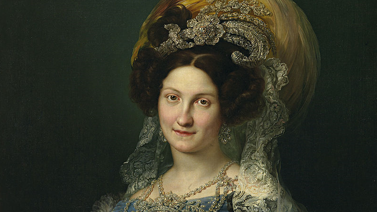 María Cristina de Borbón retratada por Vicente López en 1830