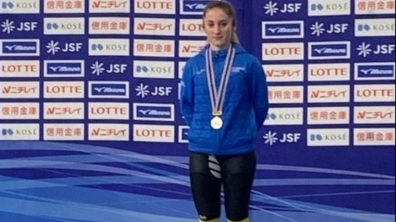 La argandeña Sheila Gómez, doble plata en el Campeonato del Mundo de patinaje sobre hielo