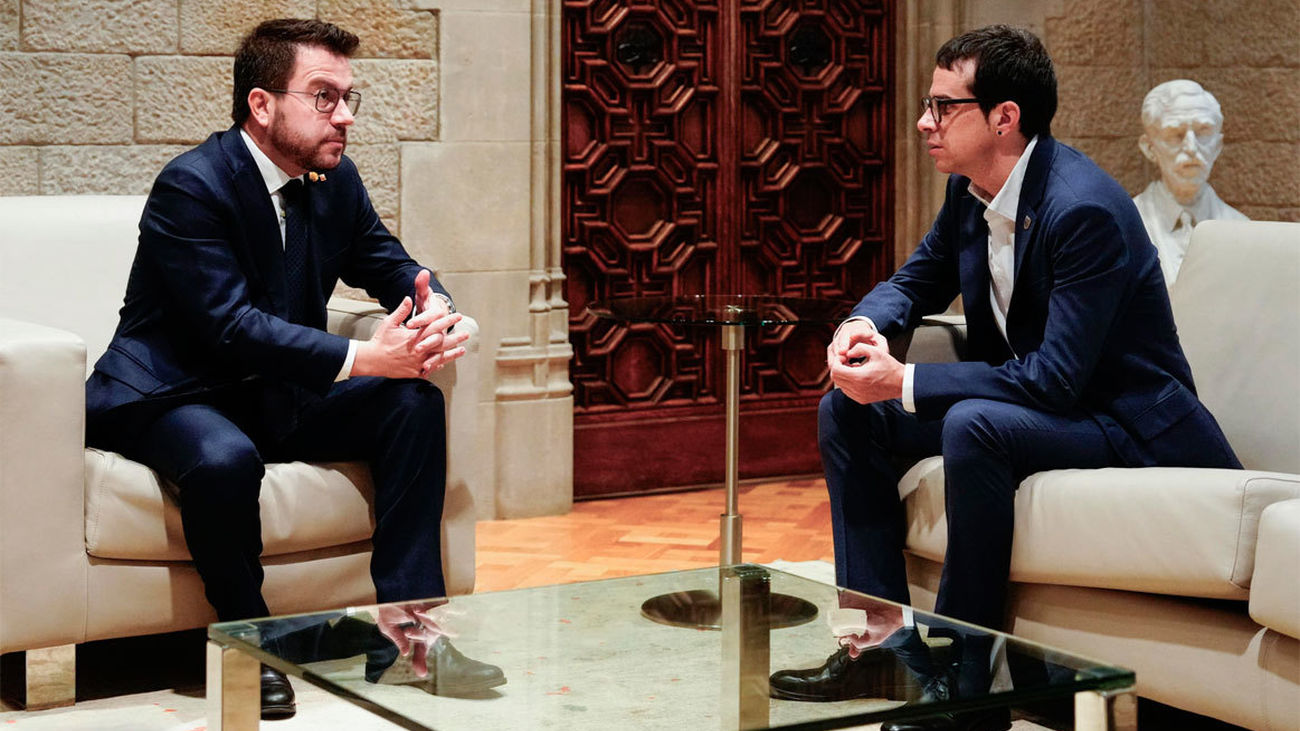 Aragonès recibe al candidato a Lehendakari de Bildu y coinciden en avanzar en "mayores cotas" de soberanía