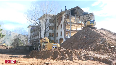 Avanza la demolición del hospital de La Barranca, en Navacerrada