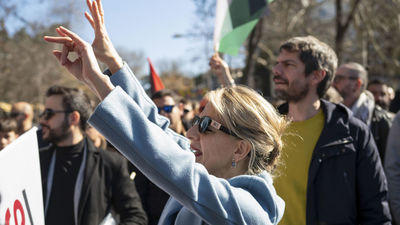 Yolanda Díaz insta al Gobierno a "comprometerse más" con el pueblo palestino