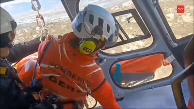 Un ciclista resulta herido tras sufrir un accidente en una zona montañosa de Moralzarzal