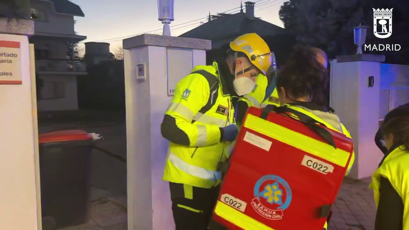 Incendio en una residencia de Aravaca