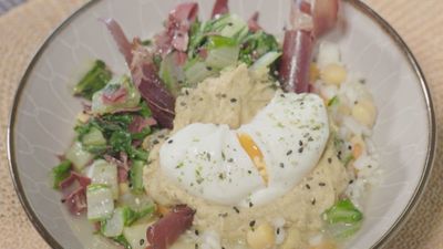 Sabor a Madrid: Garbanzos con huevo poché y miel en Leganés