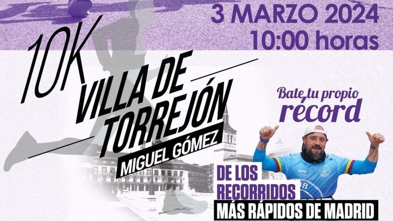 La sixième course ’10K Villa de Torrejón-Miguel Gómez’ a encore des places libres