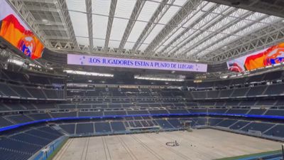 Un videomarcador 360º de ciencia ficción para el Bernabéu