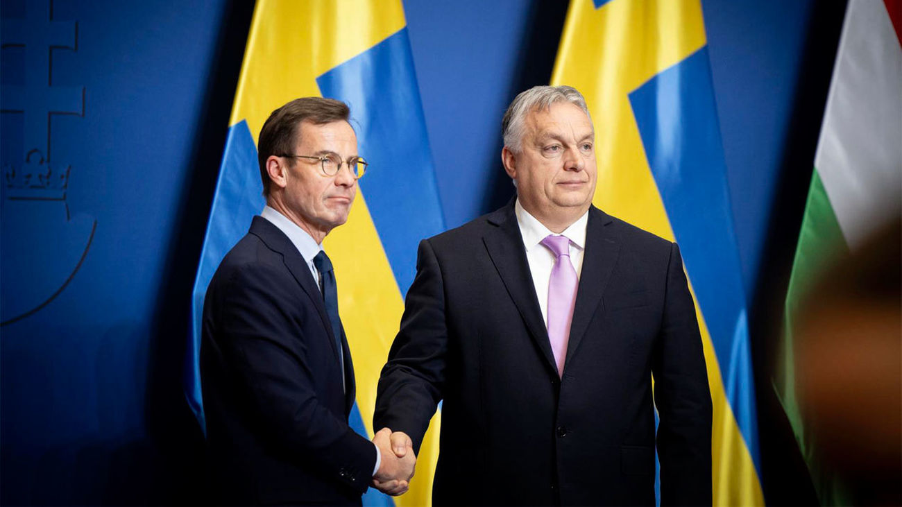 Los primeros ministros de Suecia y Hungría, Ulf Kristersson y Viktor Orban