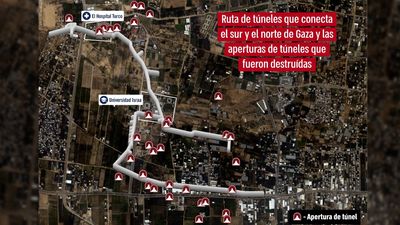 El Ejército israelí descubre una red de túneles que conecta el norte y el sur de Gaza
