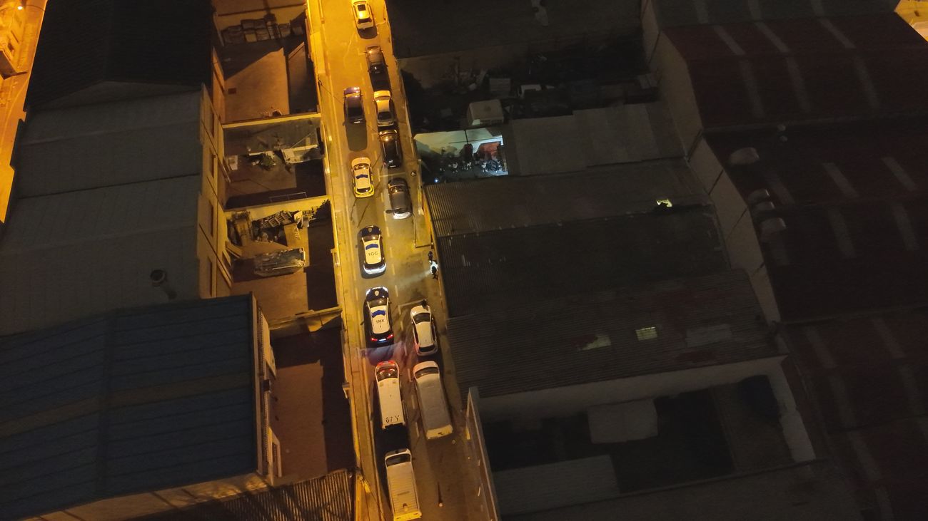 Operativo policial en Prado Overa a vista de dron