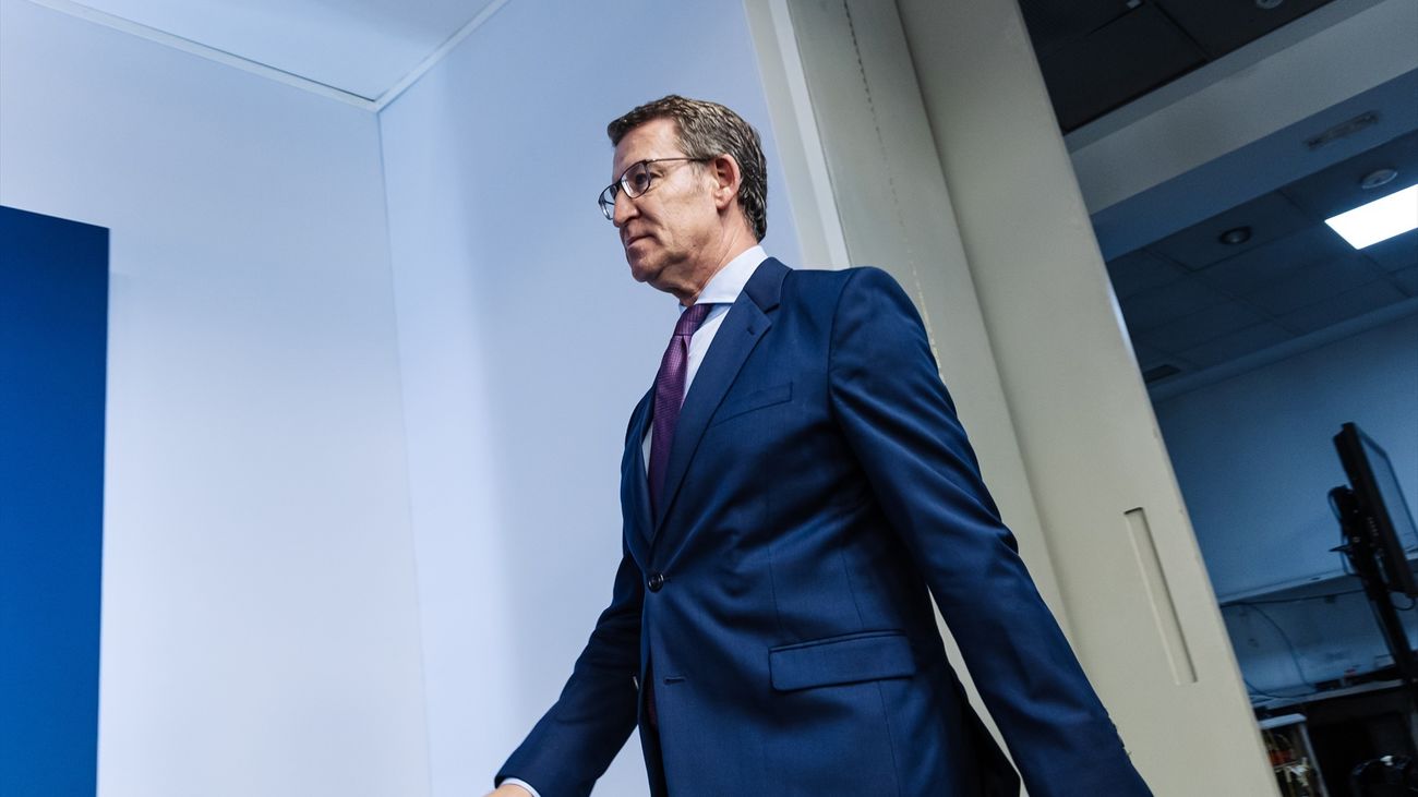 El presidente del PP, Alberto Núñez Feijóo