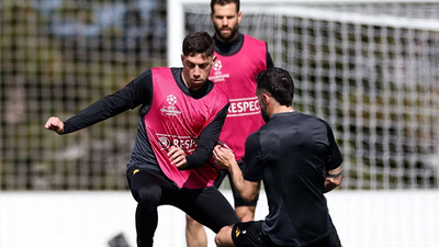 Último entrenamiento del Real Madrid antes de recibir al Leipzig