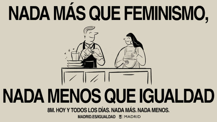 Cartel del Ayuntamiento de Madrid por el 8M / AYTO. MADRID