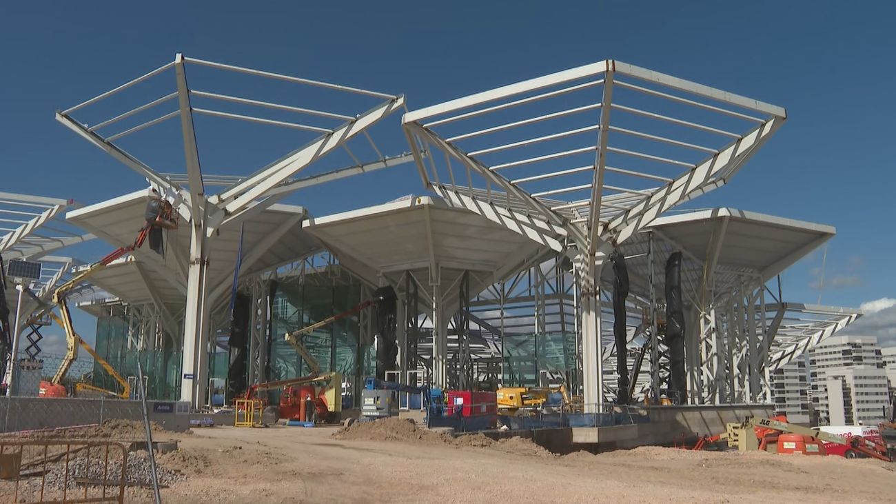 El nuevo intercambiador de transportes de Valdebebas va tomando forma