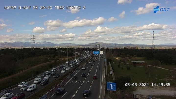 Atasco en la M-607 / DGT