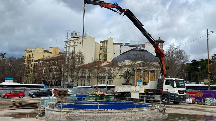 Obras donde se situaba el monumento del 11-M de Atocha / EFE