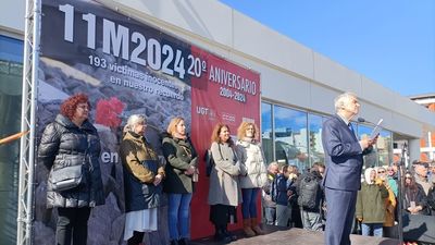 Homenaje en la estación de Atocha a las víctimas del 11M en el vigésimo aniversario de los atentados