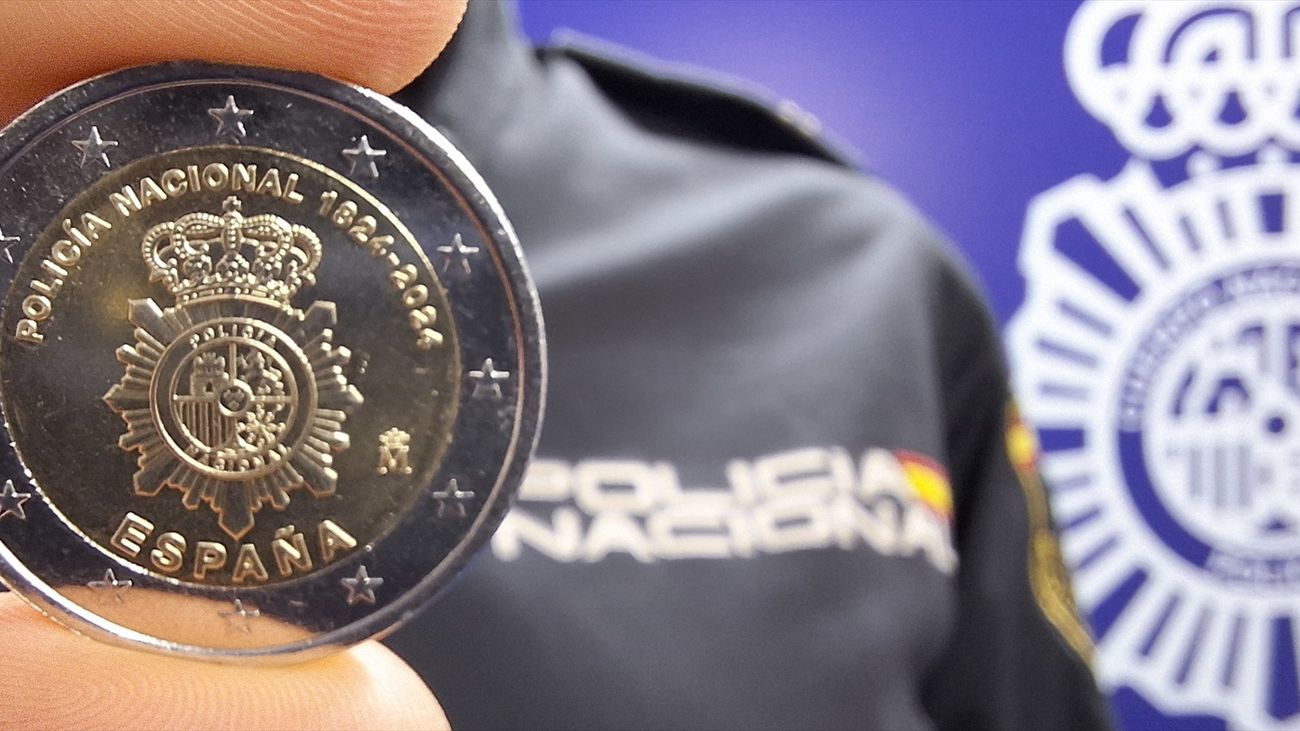 Moneda de dos euros conmemorativa del 200 aniversario de la Policía Nacional