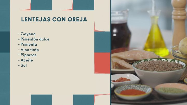 Ingredientes de las lentejas con oreja / Telemadrid