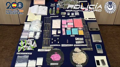 Fentanilo, MDM, cocaína... Cae un punto de venta de droga en Villaverde