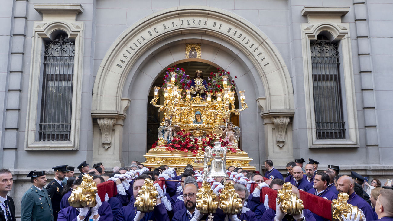 El paso de Nuestro Padre Jesús Nazareno durante la procesión del Cristo de Medinaceli