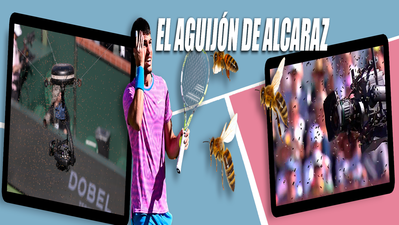 Carlos Alcaraz sufre un ataque de abejas en pleno partido en el torneo de Indian Wells