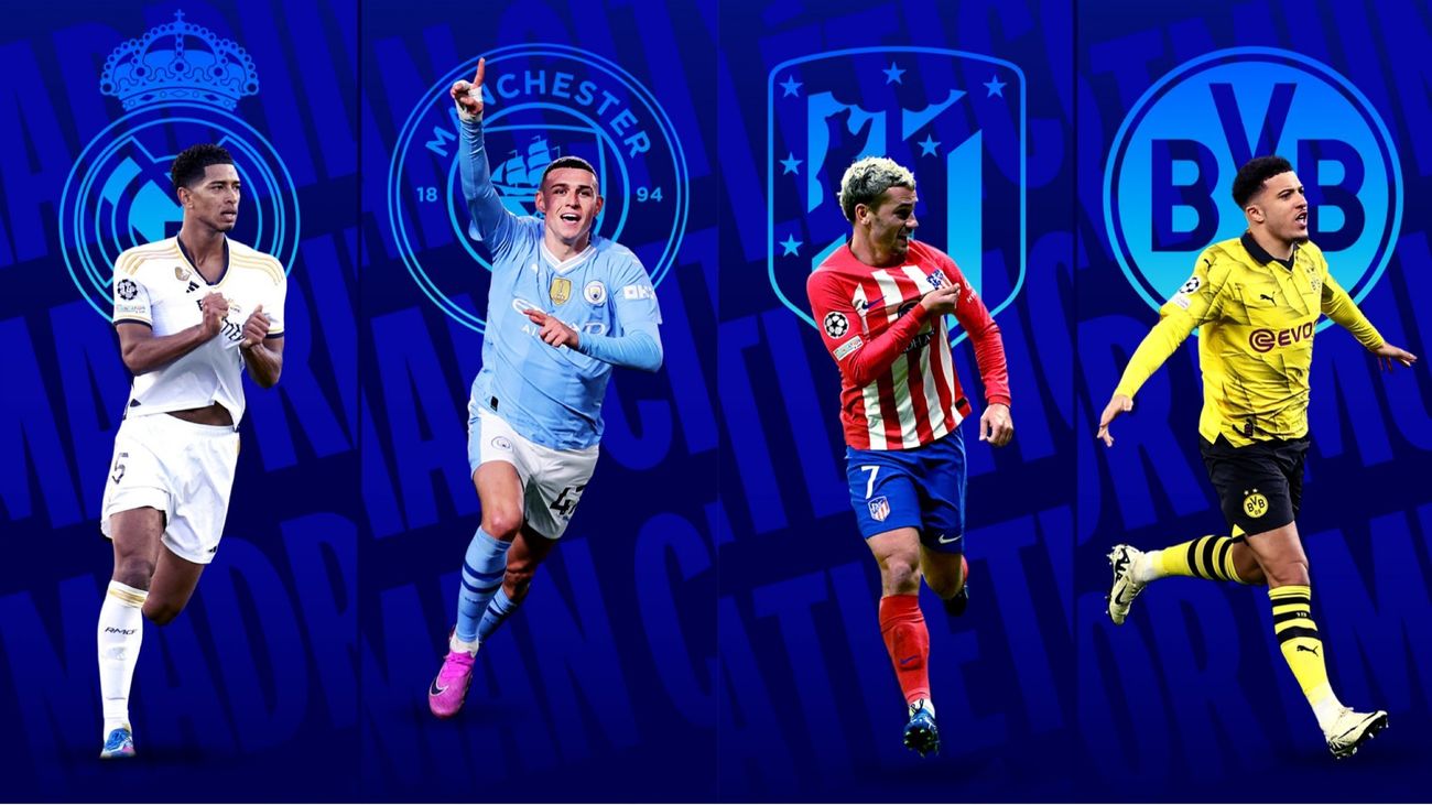 El Real Madrid ante el City y el Atlético de Madrid ante al Dortmund, en cuartos de la Champions