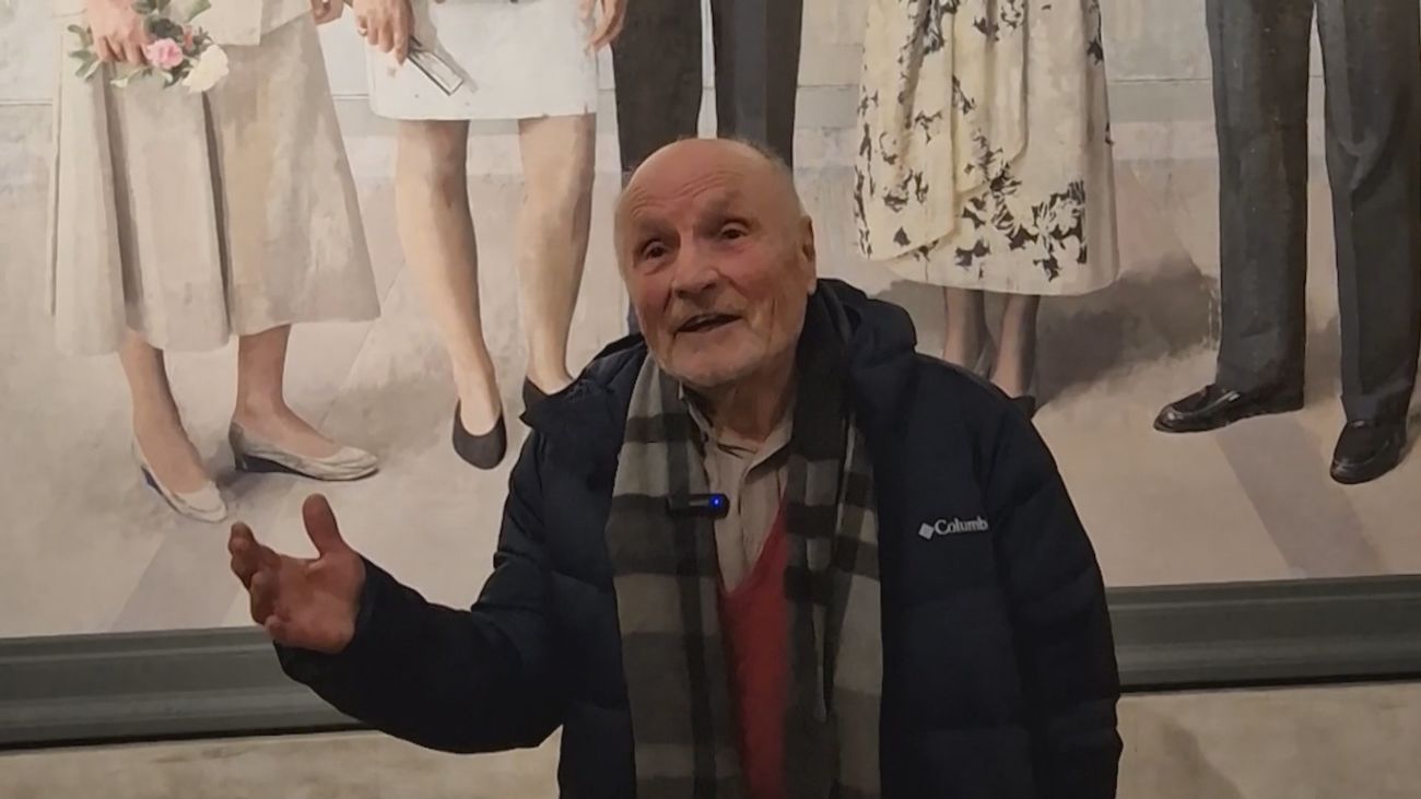 Antonio López: “Ningún cuadro mío tiene tan buen sitio” como el Palacio Real para ‘La familia de Juan Carlos I’