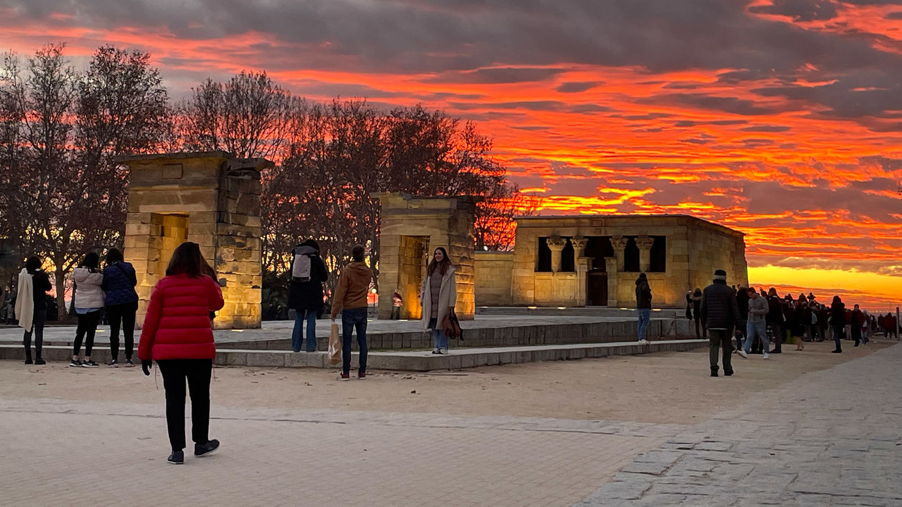 El mirador de moda en Madrid, junto al Templo de Debod