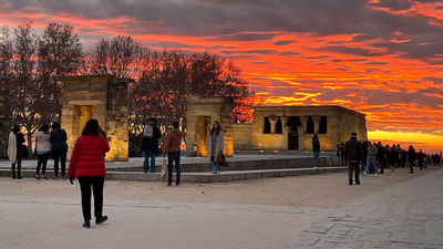 El mirador de moda en Madrid, junto al Templo de Debod