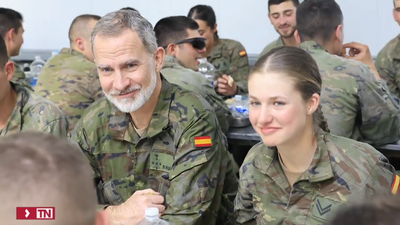 La princesa Leonor, de maniobras en el Campo de Los Alijares (Toledo)