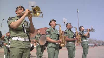 Últimos ensayos de la BRIPAC en Alcalá para salir en procesión esta Semana Santa