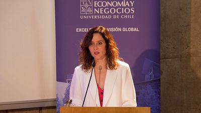 Ayuso ofrece en Chile la "alta capacidad" de las universidades y escuelas de negocio de Madrid