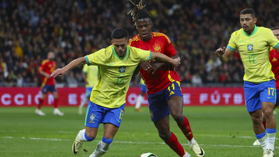 3-3. España y Brasil empatan en el Bernabéu