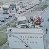 Atascazo en la A-3 tras el accidente de un camión después de que su conductor sufriera un infarto