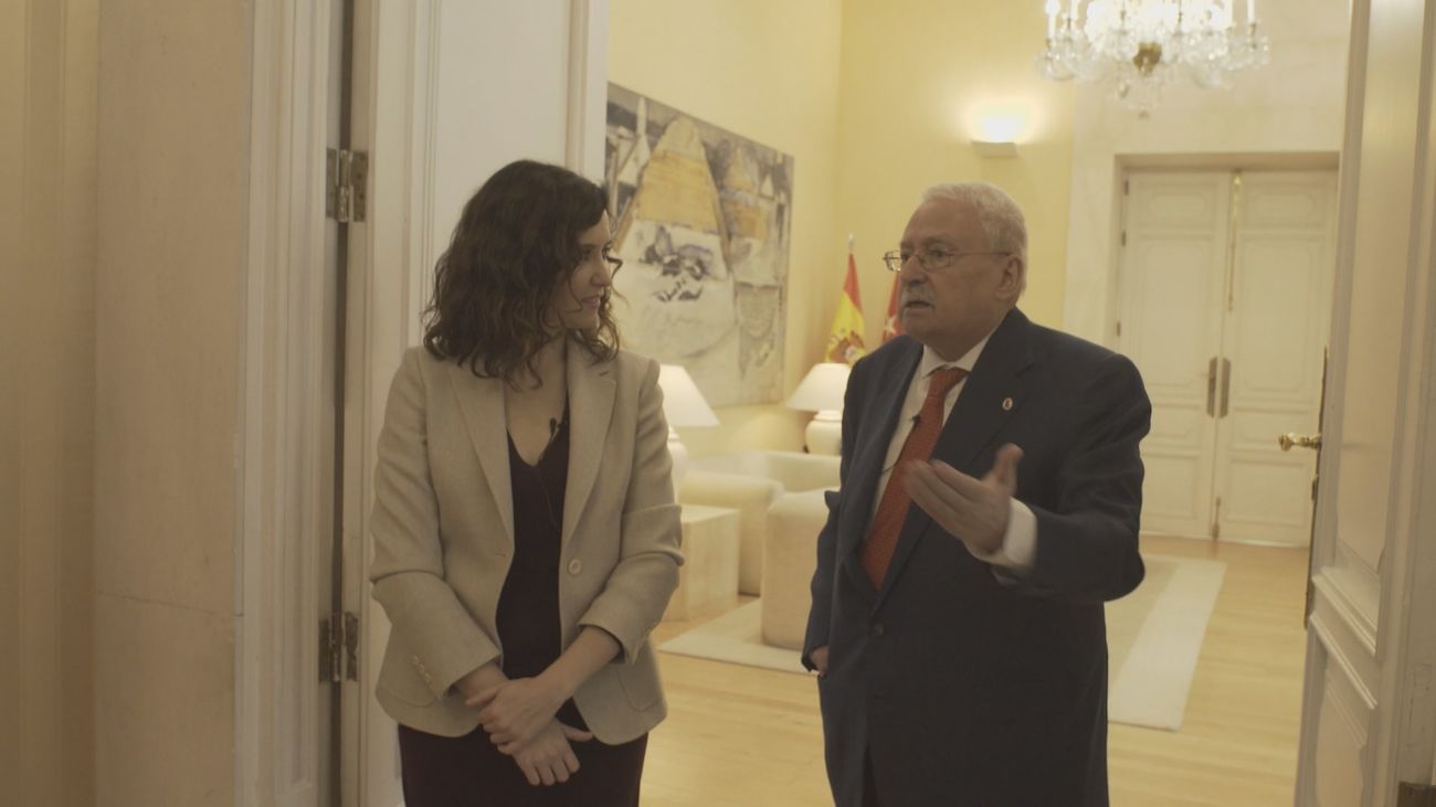 Isabel Díaz Ayuso con Joaquín Leguina