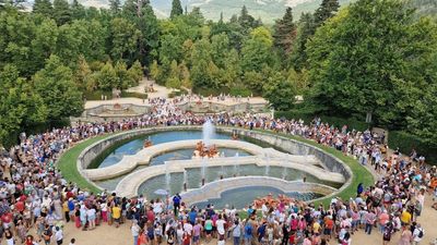Los encendidos de las fuentes de La Granja de San Ildefonso vuelven en Semana Santa
