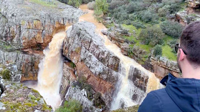 La impresionante crecida de la Cascada de Cimbarra, en Jaén