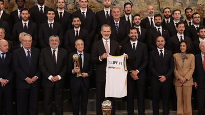 Felipe VI recibe en audiencia al Real Madrid, campeón de la pasada edición de la Copa del Rey