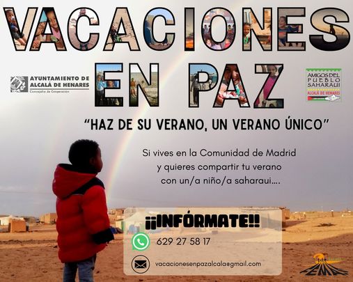 Cartel de la convocatoria de este año del programa Vacaciones en Paz / AYTO ALCALÁ DE HENARES