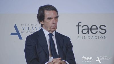 Aznar advierte que apostar por un Estado palestino que "no existe" solo beneficia a Irán