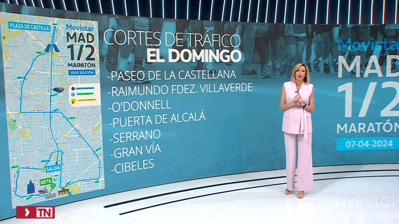 Cortes de tráfico por el Madrid Medio Maratón