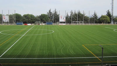 La segunda vida del césped del estadio Julián Ariza de Torrelodones
